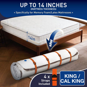 LVYSHOW sealing clip demonstrates airtight closure for dust-free mattress storage.