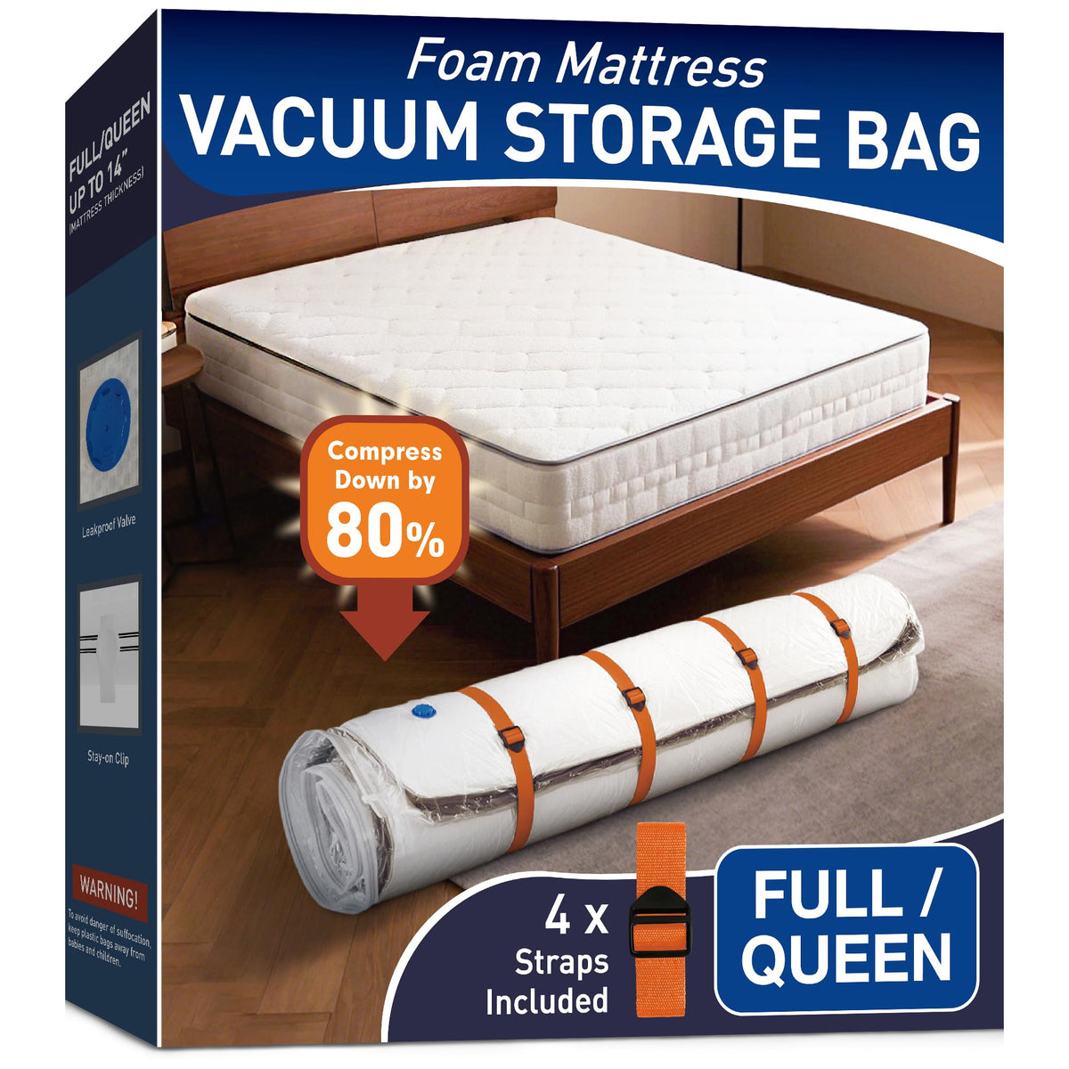 LVYSHOW mattress vacuum storage bag full-size for easy moving and storage