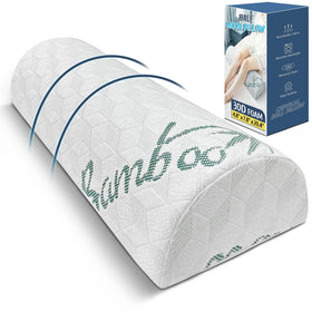 LVYSHOW Semi Roll Pillow front view for knee and leg support during side sleeping