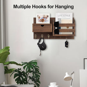 Easy installation with included hardware ensures quick wall mounting.