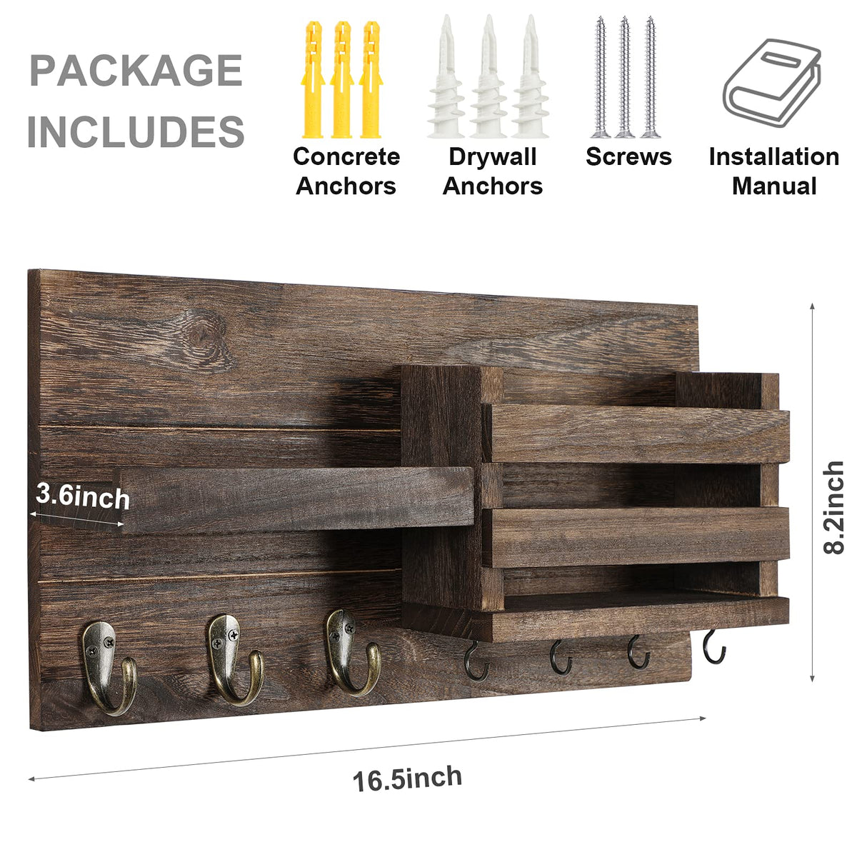 Lwenki flush-mount hardware included for clean installation