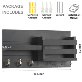 Lwenki flush-mount hardware for clean wall installation.