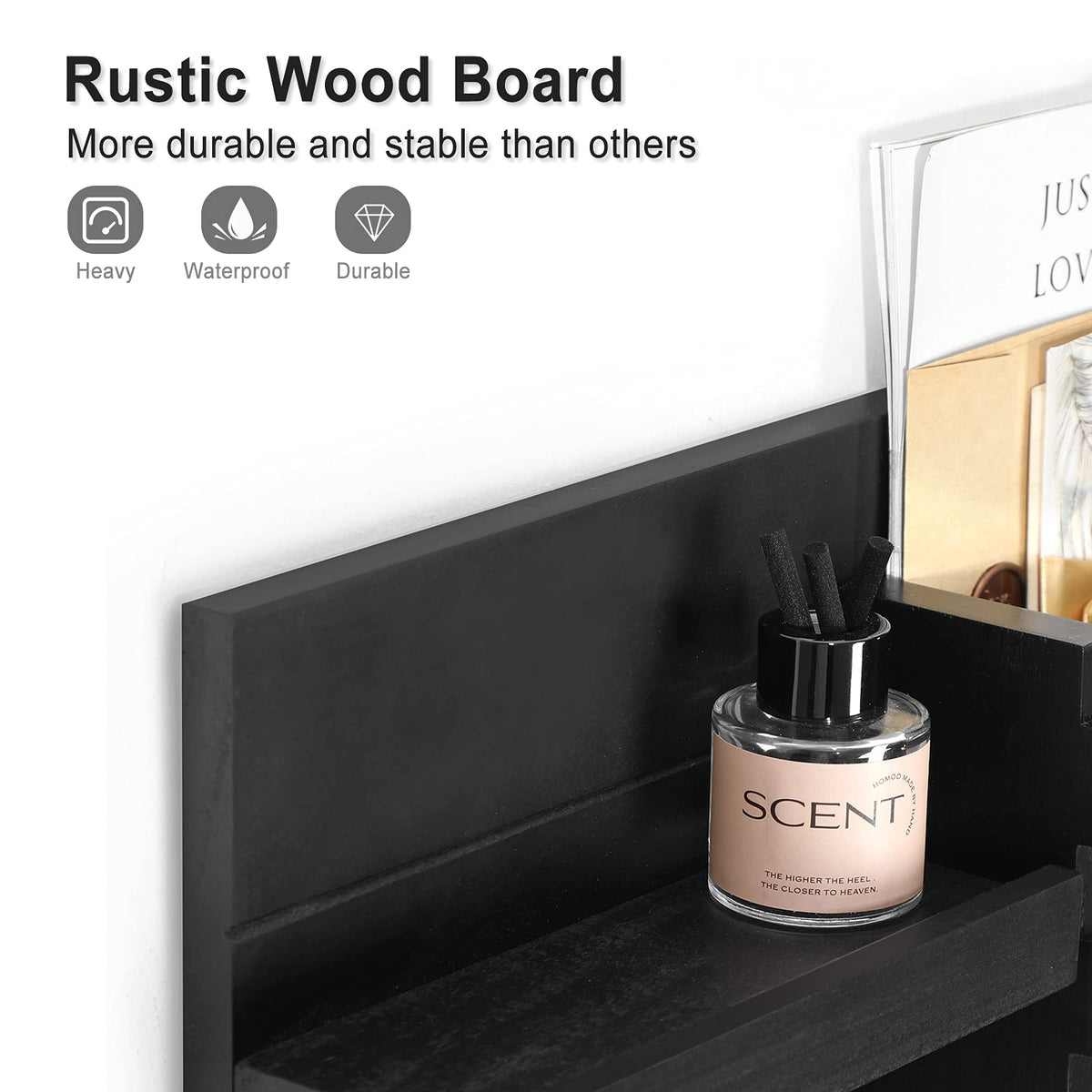Lwenki key holder with shelf keeps essentials within reach.