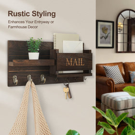 Mounted unit in a hallway demonstrates clutter-free entry with easy access.