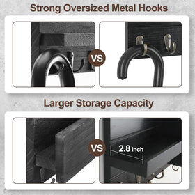 Lwenki shelf area holds sunglasses or wallet beside keys for quick access.