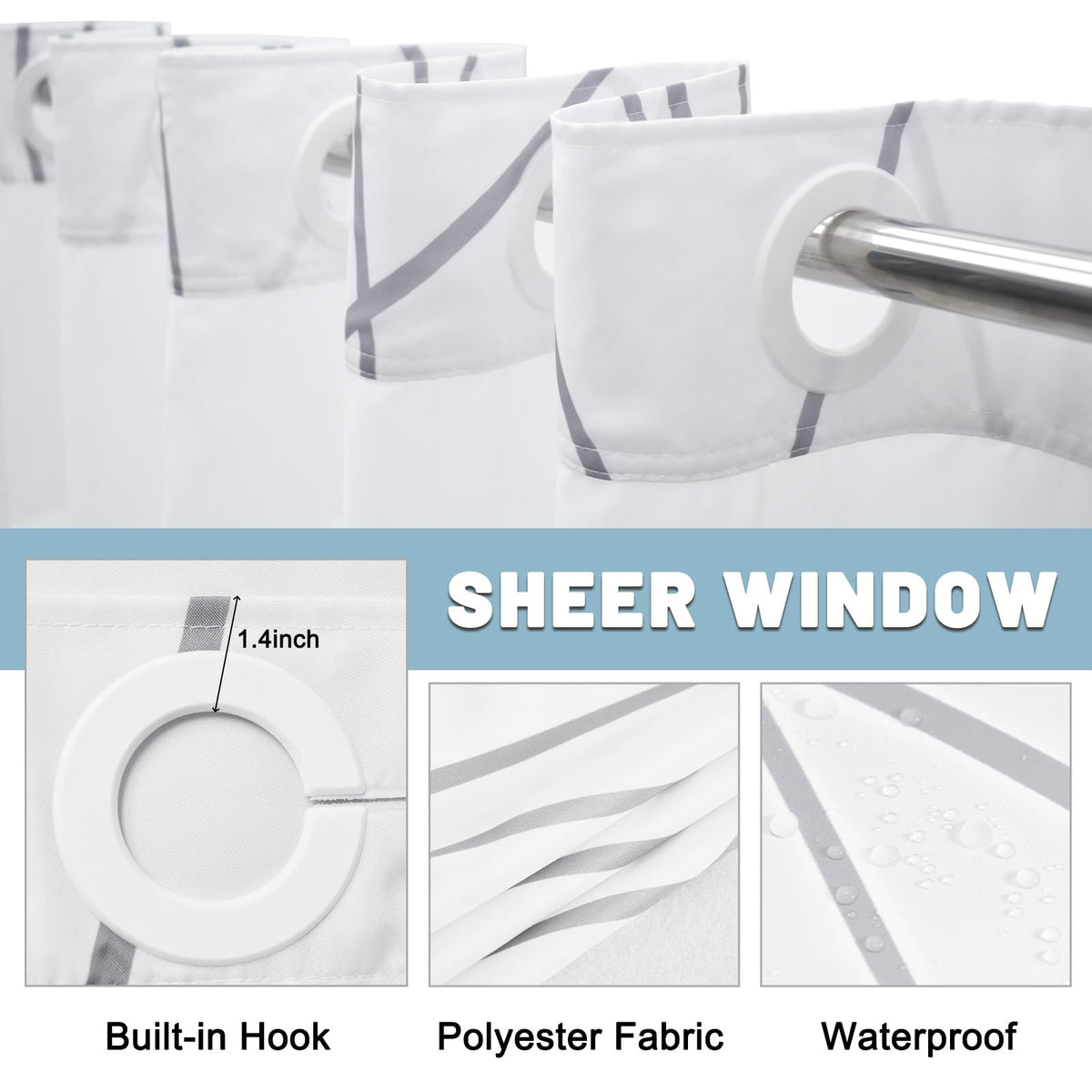 LXBNI Machine washable curtain keeps upkeep simple