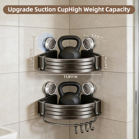 LxBrillxiant 2-tier design keeps shower essentials neatly accessible.