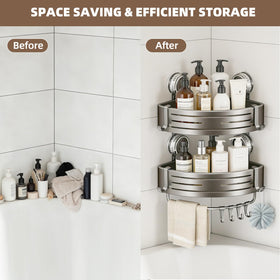 Solid 22 lbs capacity supports multiple full bottles securely.