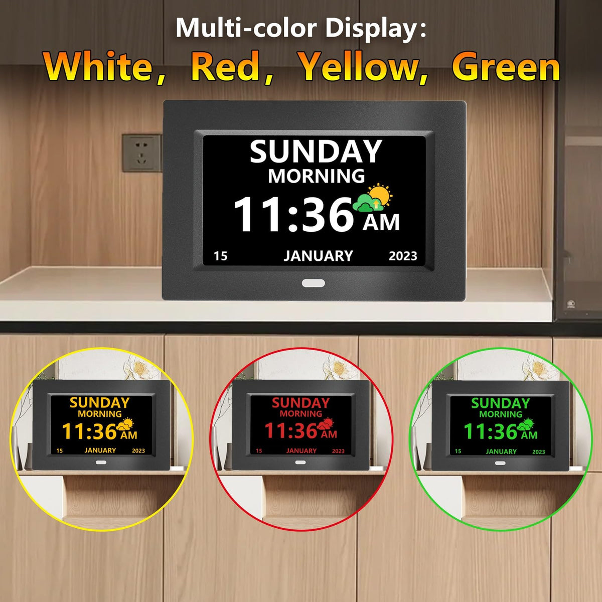 LXBYJKJ clock auto brightness adjusts from day to night for comfort.