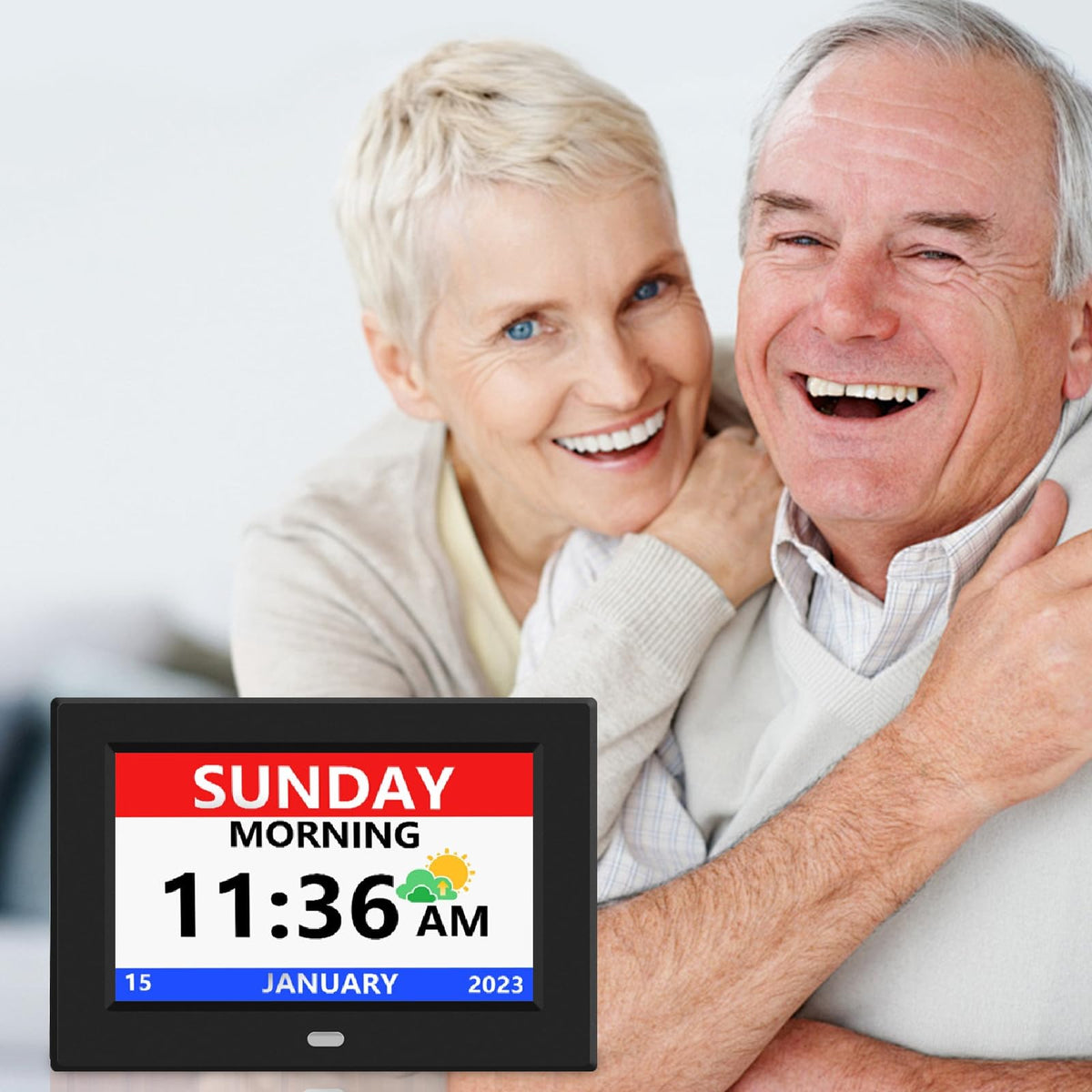 LXBYJKJ 7inch clock displays day and date for daily planning.