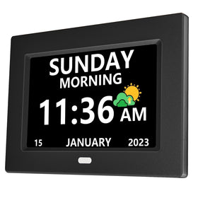 LXBYJKJ 7inch clock shows time clearly for easy reading by seniors.
