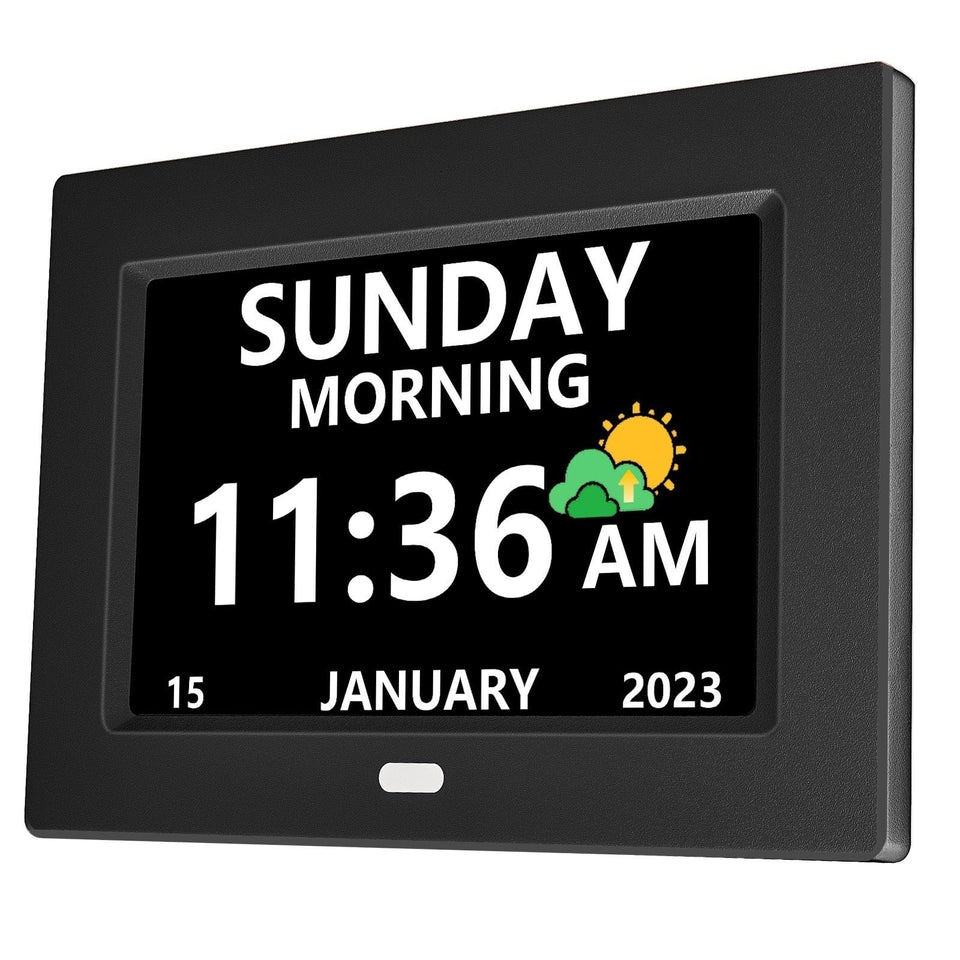LXBYJKJ 7inch clock shows time clearly for easy reading by seniors.