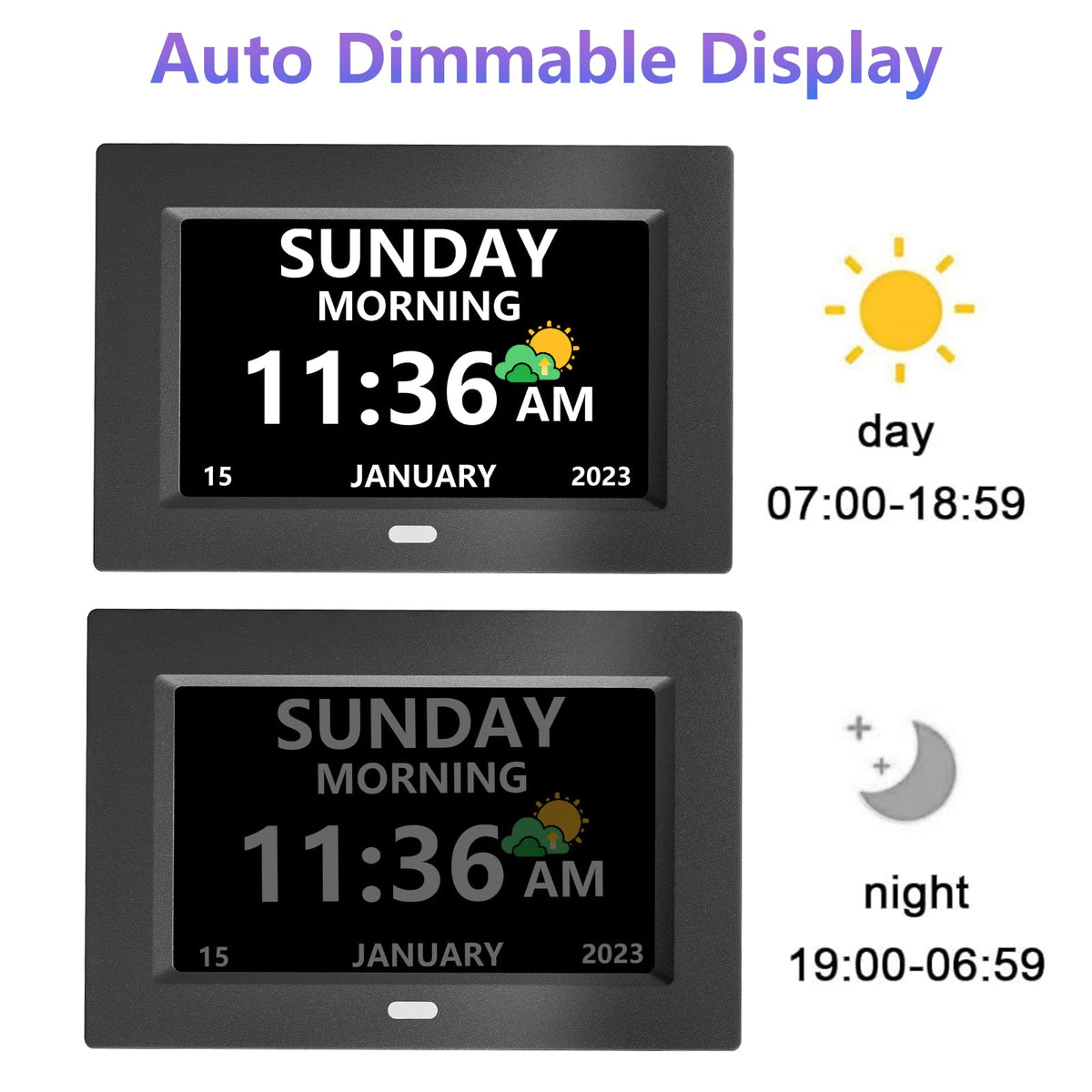 LXBYJKJ clock supports eight languages for wide accessibility.