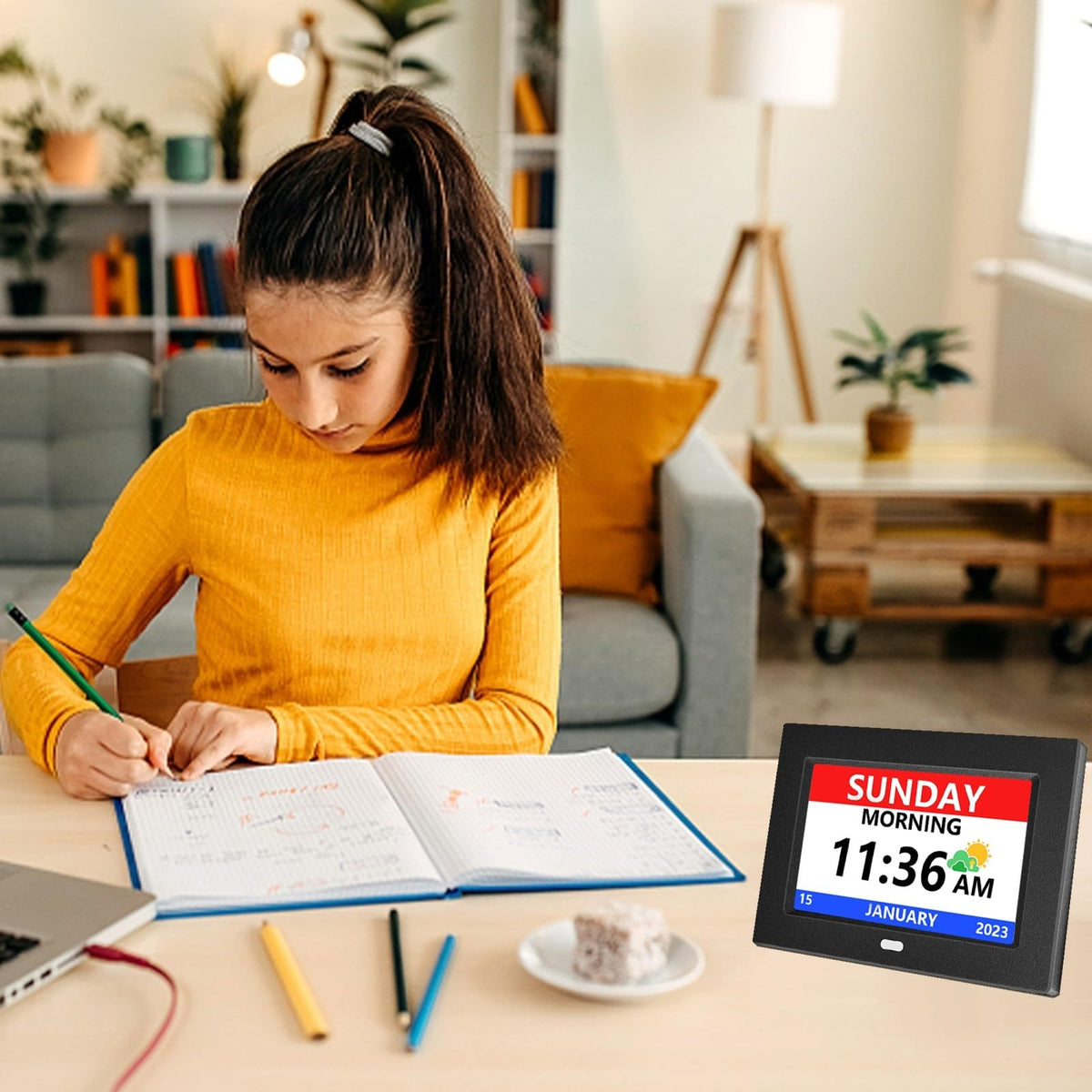LXBYJKJ 7inch clock offers three display modes for versatile viewing.