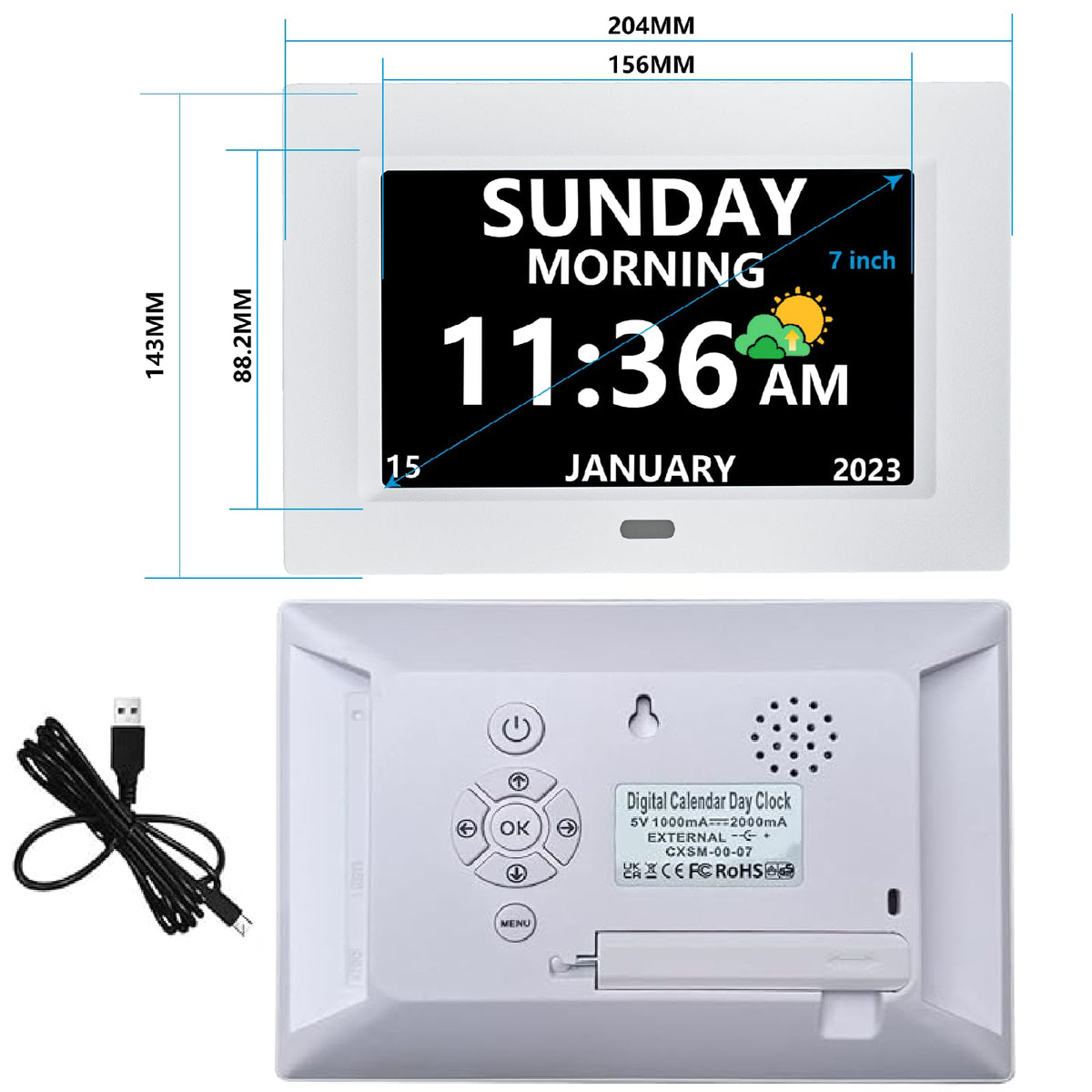 LXBYJKJ clock day-date display supports daily planning at a glance.