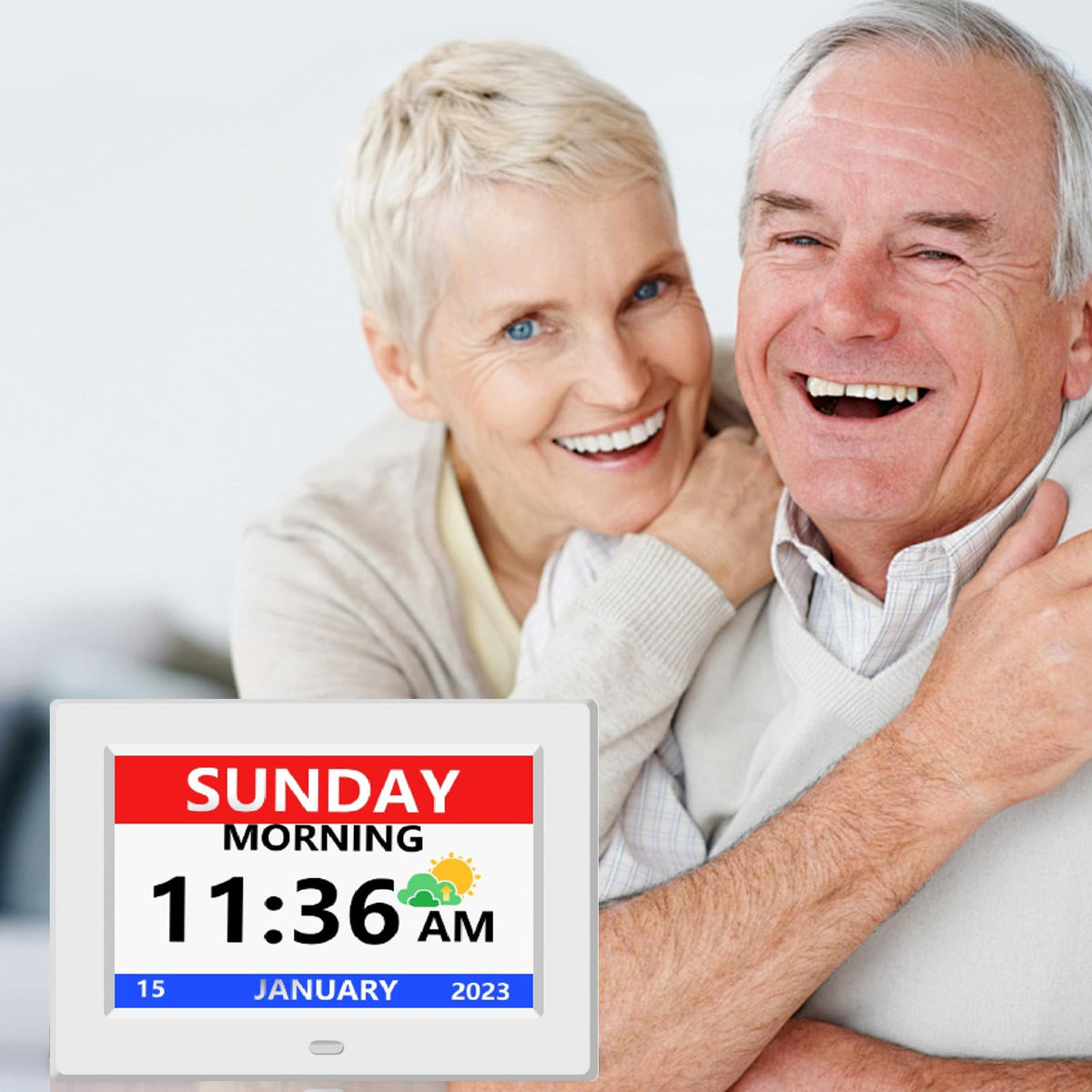 LXBYJKJ clock multi-display modes show calendar, color fonts, and alarms.