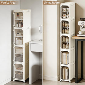 LXLXXL compact beige cabinet ideal for small spaces