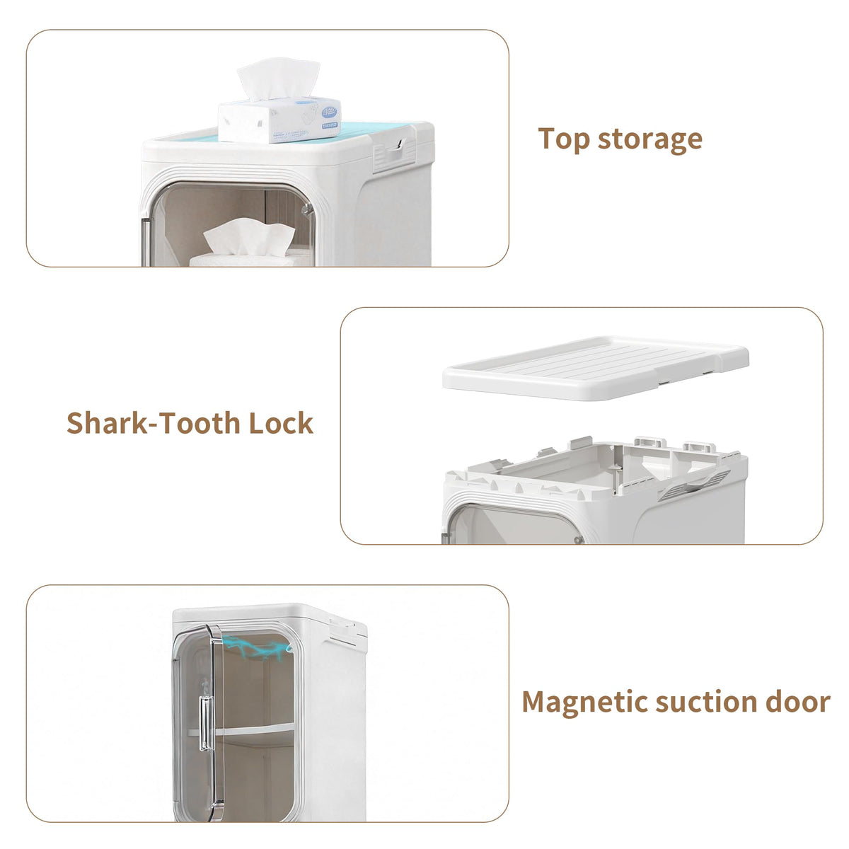 LXLXXL narrow storage cabinet used in a bathroom for toiletries
