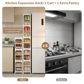 LXLXXL four deep shelves on the narrow storage cabinet