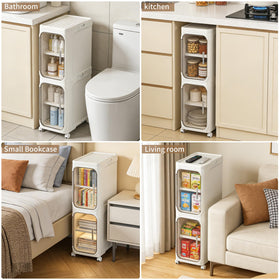 LXLXXL detachable partitions inside the narrow storage cabinet