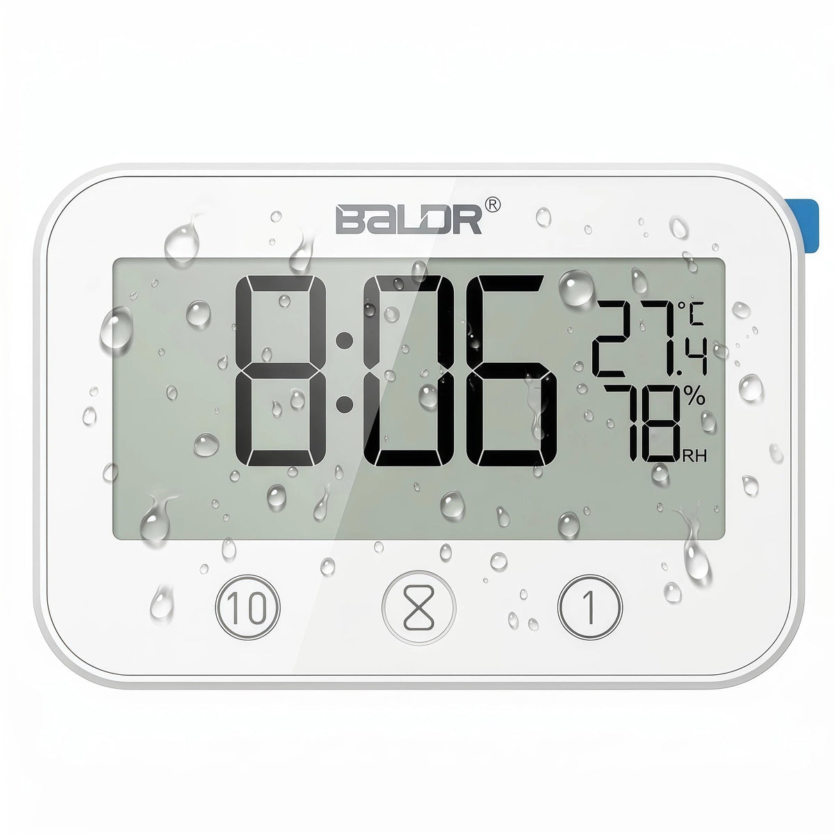 LXSZRPH digital timer display on shower clock aids precise timing