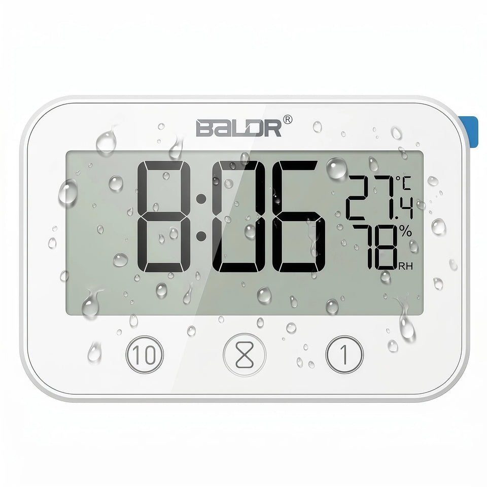 LXSZRPH digital timer display on shower clock aids precise timing