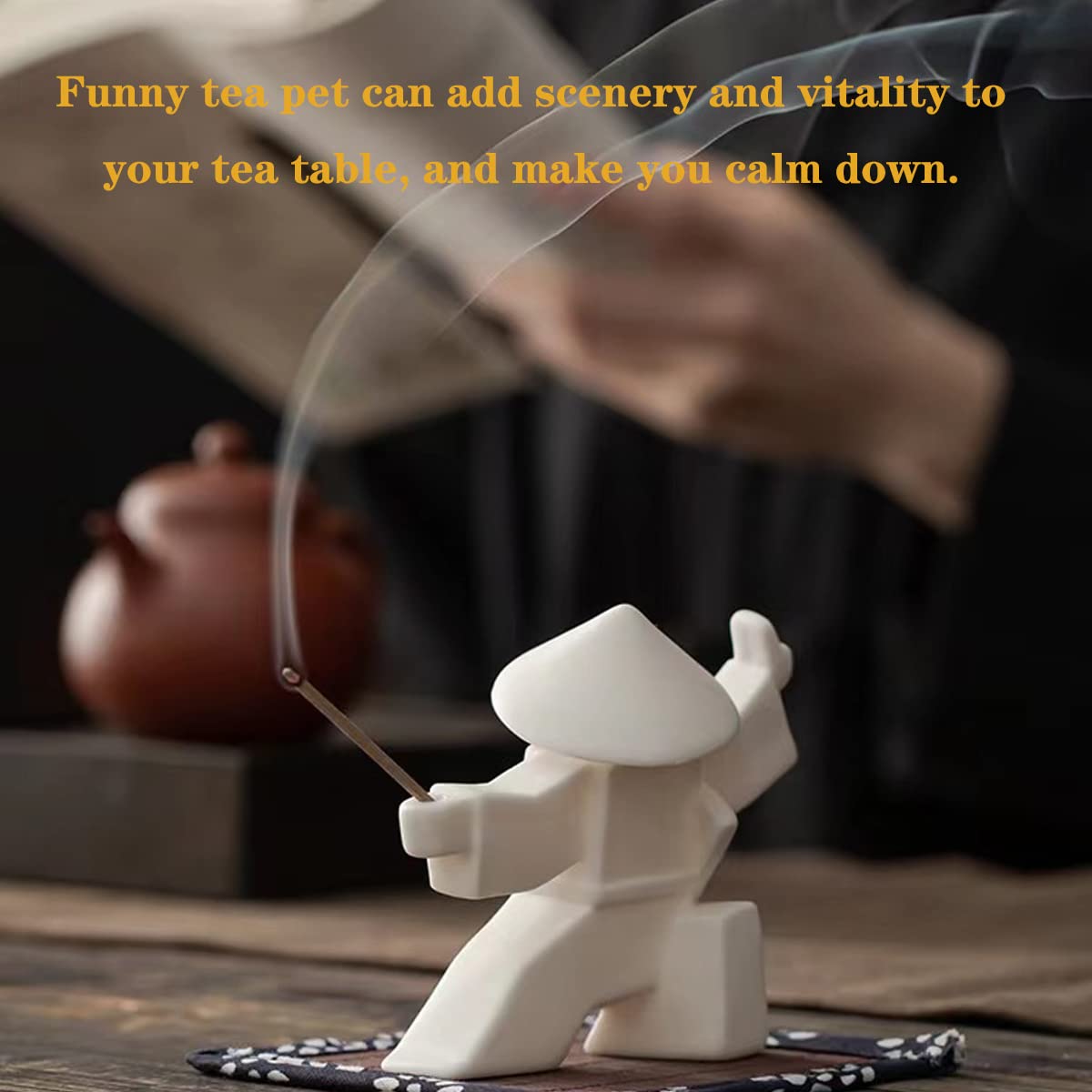 LYART Samurai incense holder with sword removed for incense use