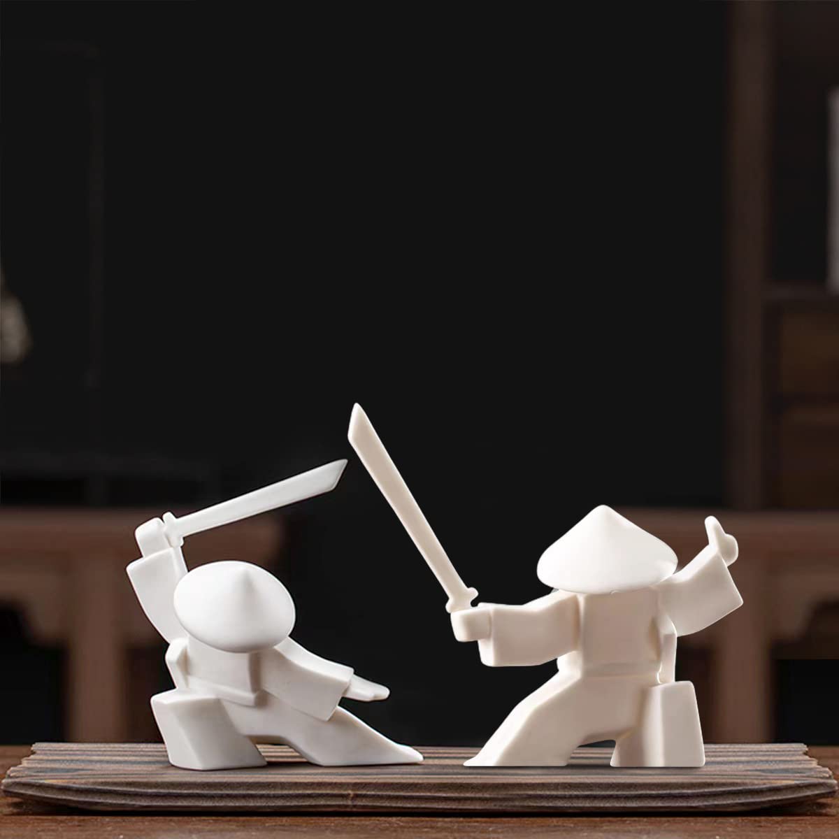 LYART Samurai statue with tea-pet form adds calm to tea rituals