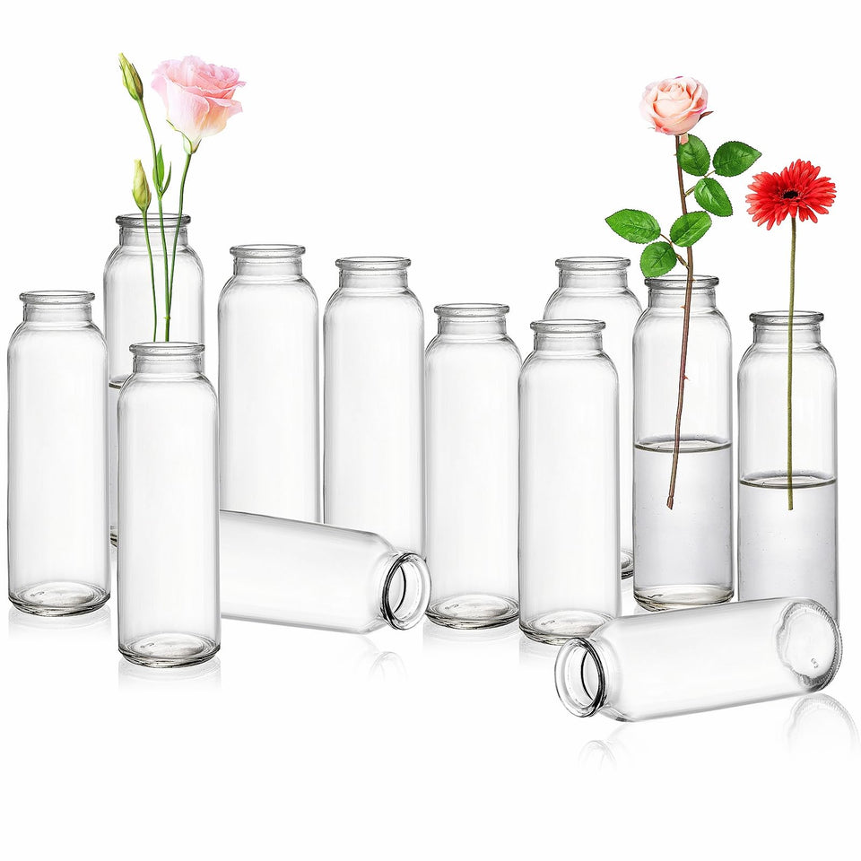 Lyellfe bud vase set of 12, top view for compact centerpieces.