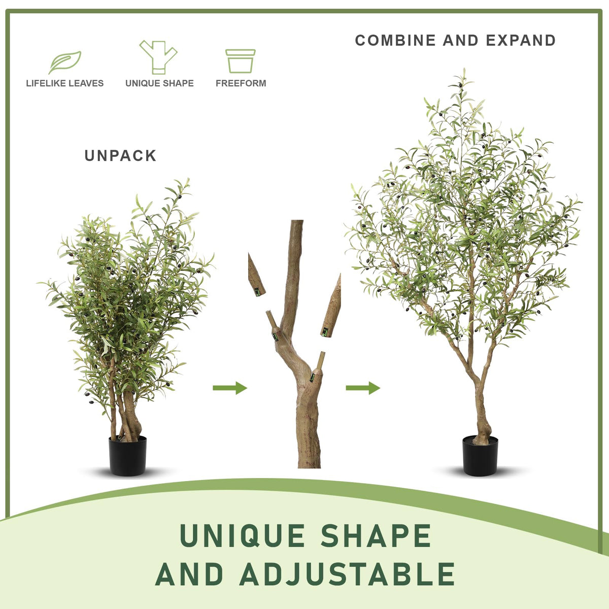 LYERSE olive tree features dark purple olives for color accent.
