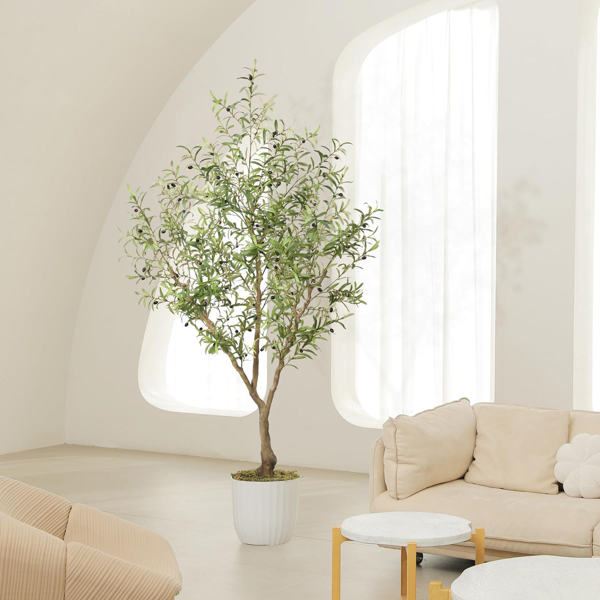 LYERSE 7ft living room display enhances space and style.