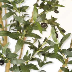 LYERSE artificial olive tree with lifelike fruits enhances realism and requires no watering.