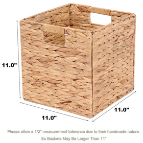 LYJWOO6D rustic storage basket on bedroom shelf adds natural texture