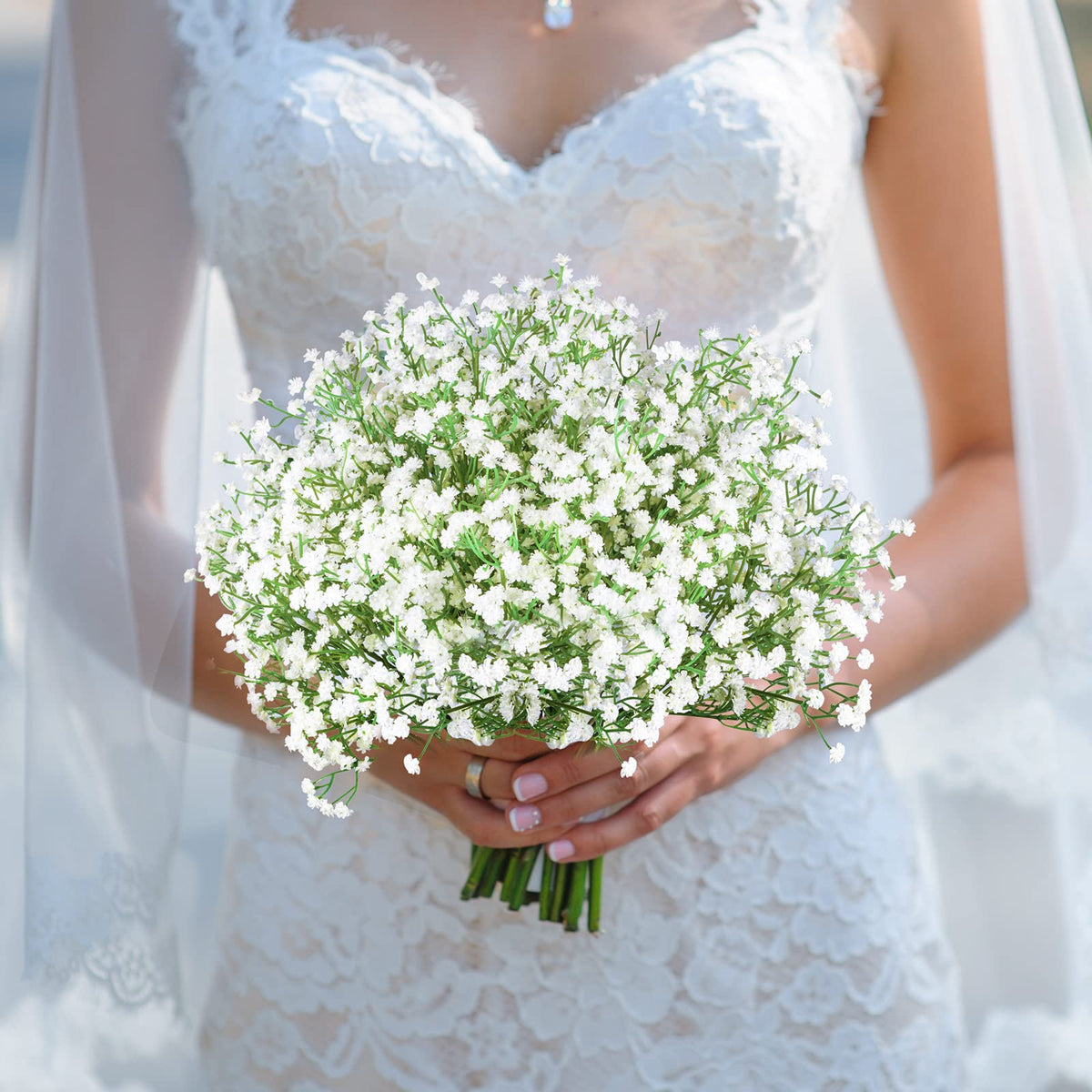 LYLYFAN home decor with soft white flowers for ambiance.