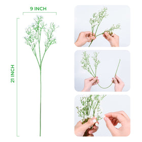 LYLYFAN white gypsophila flower heads for delicate decor.