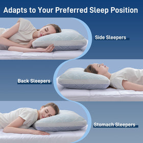 Outer pillowcase washable; memory foam fill not machine washed.