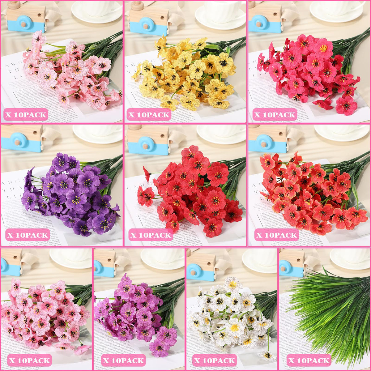 Lyrow bulk faux flowers suitable for wedding centerpieces and events.