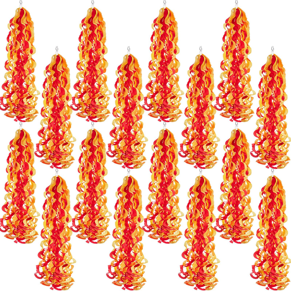 Lyrow firefighter hanging swirls 40pc add color to ceilings for celebrations.