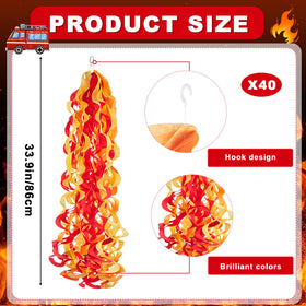 Lyrow fireman party decor swirls set enhances venue ambiance.