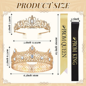 Lyrow crown rhinestones sparkle for dazzling prom night selfies.