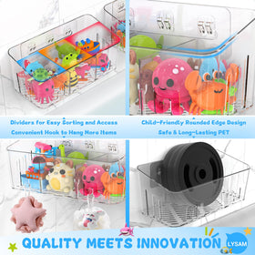 Lysam bath toy storage drainage base keeps toys dry