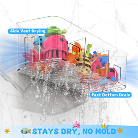 Lysam bath toy storage large capacity fits many toys