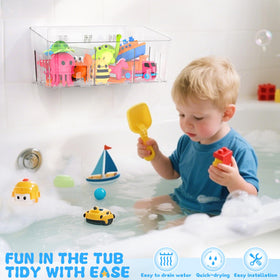 Lysam bath toy storage ventilation slots speeding drying