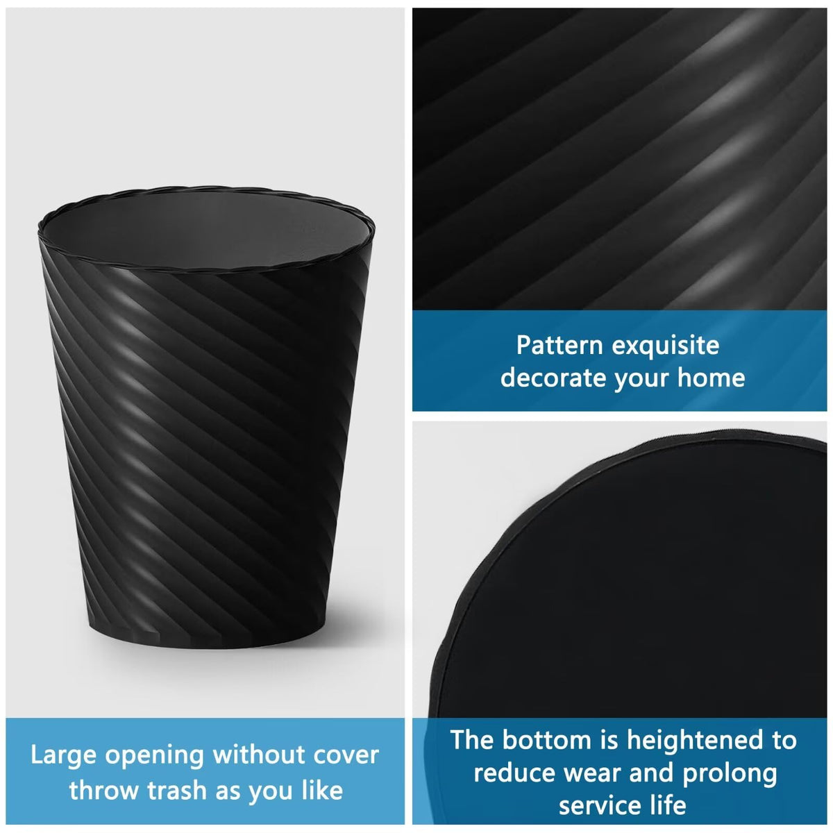 Lysam plastic trash bin made from durable PP for everyday use.