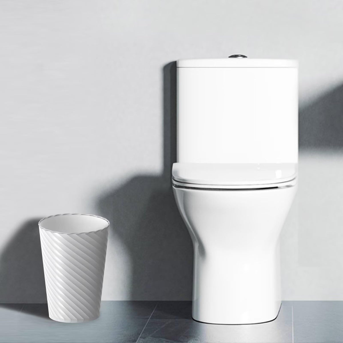 Lysam small round trash bin with 1.8 gallon capacity for desks.