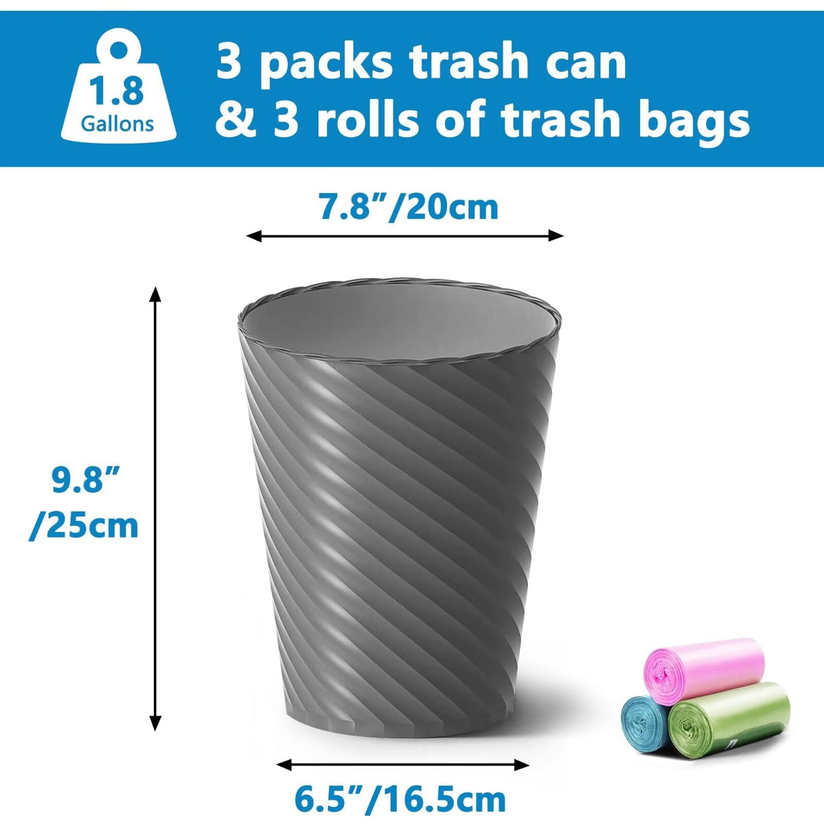 Lysam trash can doubles as planter or storage in daily use.