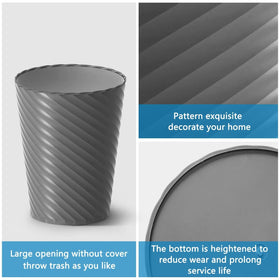 Lysam trash can threaded design adds a modern look.