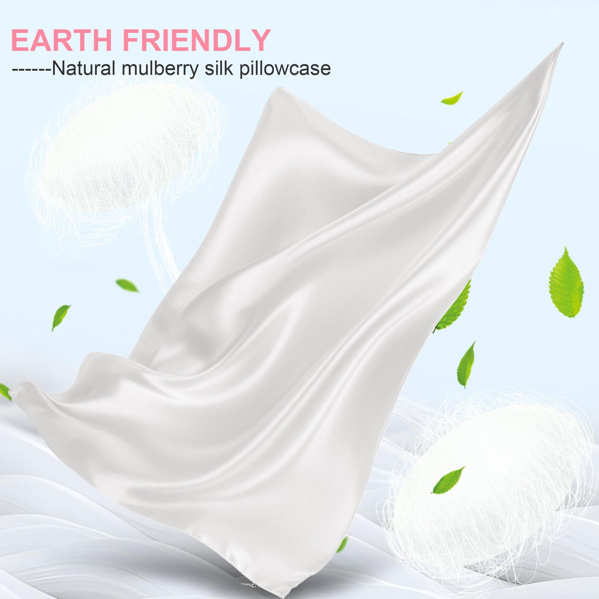 LYSHIN mulberry silk pillowcase on both sides offers luxurious feel and smooth texture