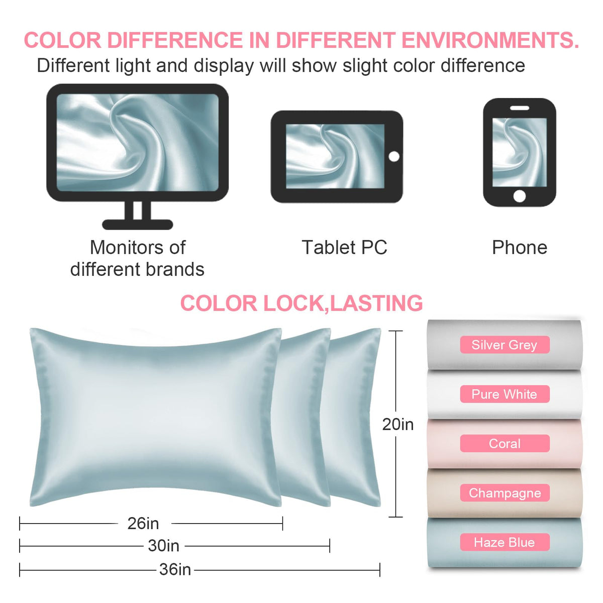 LYSHIN silk pillow case supports skin and hair surface care