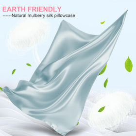 LYSHIN silk pillow case hidden zipper detail secures pillow overnight